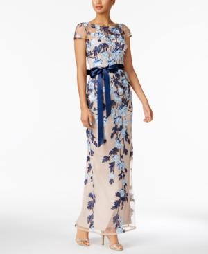 floral mesh gown
