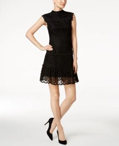Shop Julia Jordan Lace A-line Dress In Black