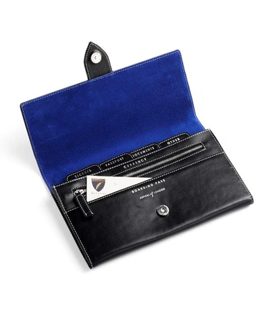 Shop Aspinal Of London Deluxe Travel Wallet In Black