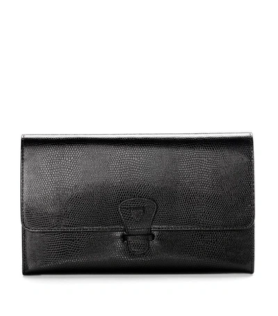 Shop Aspinal Of London Classic Travel Wallet In Black