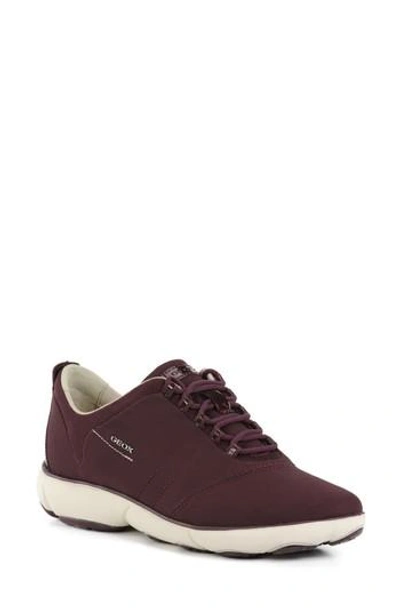 Shop Geox Nebula Slip-on Sneaker In Prune Fabric