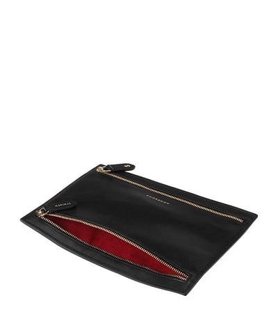 Shop Aspinal Of London Leather Currency Wallet In Black