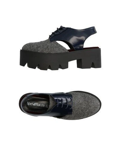 Shop Tipe E Tacchi Laced Shoes In Grey
