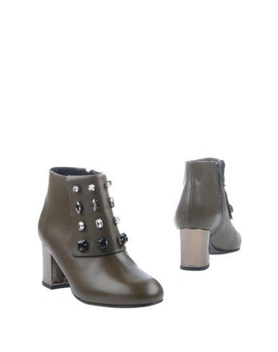 Shop Alberto Gozzi Ankle Boot In Military Green