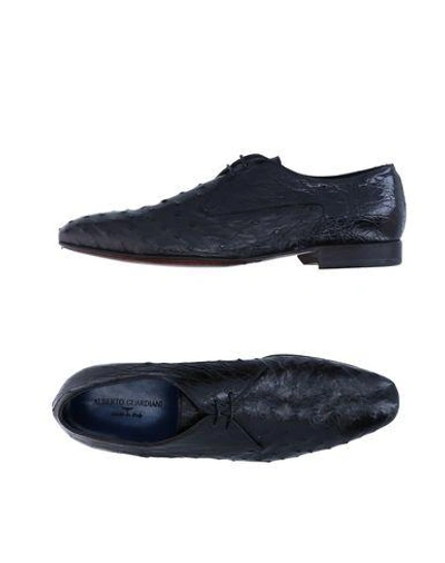 Shop Alberto Guardiani Lace-up Shoes In Black
