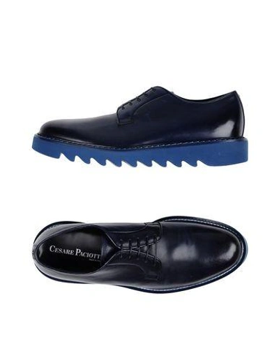 Shop Cesare Paciotti Lace-up Shoes In Dark Blue