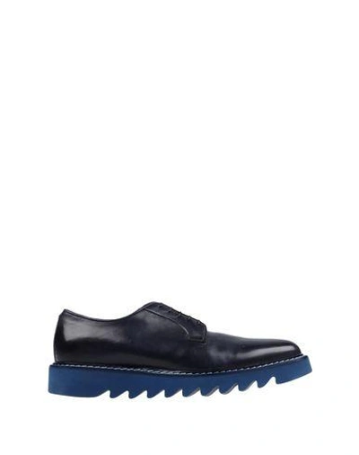 Shop Cesare Paciotti Lace-up Shoes In Dark Blue
