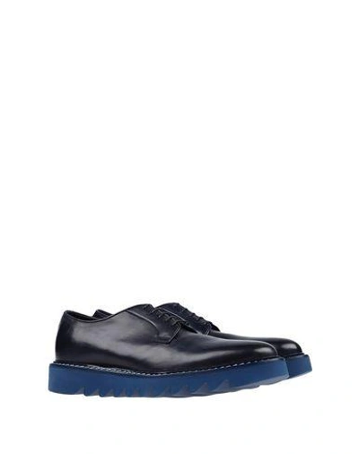 Shop Cesare Paciotti Lace-up Shoes In Dark Blue