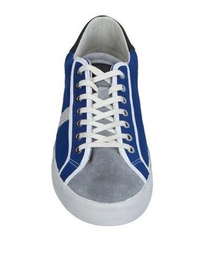 Shop Date D. A.t. E. Man Sneakers Blue Size 12 Leather, Textile Fibers