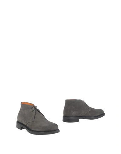 Shop Santoni Ankle Boots In Grey