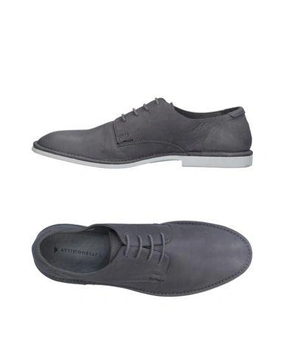 Shop Attimonelli's Lace-up Shoes In Grey