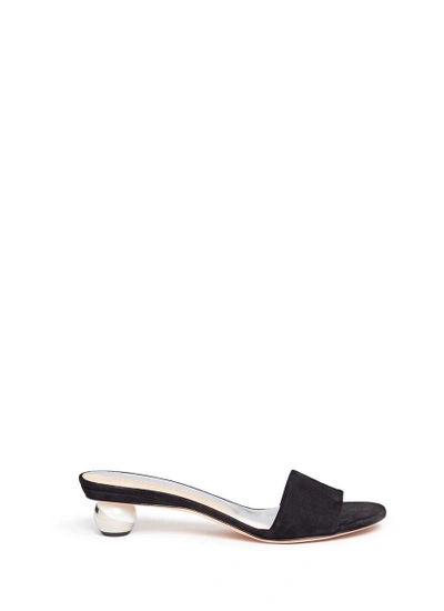 Shop Alchimia Di Ballin 'anaxa' Sculptural Heel Chambois Leather Slide Sandals