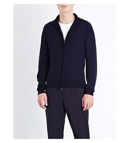 john smedley zip cardigan