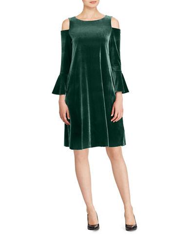 ralph lauren green velvet dress