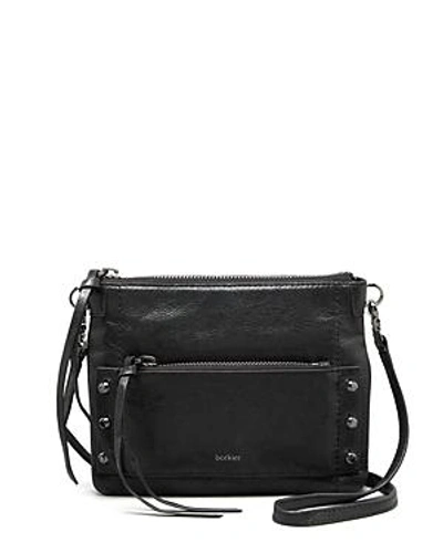 Shop Botkier Warren Leather Crossbody In Black/gunmetal