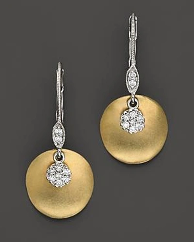 Shop Meira T 14 Kt. Yellow Gold/diamond Drop Earrings