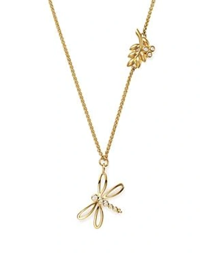 Shop Temple St Clair 18k Yellow Gold Tree Of Life Charm Necklace With Diamonds - 100% Exclusive In White/gold