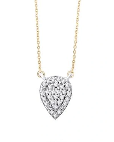 Shop Adina Reyter Solid Pave Teardrop Necklace, 17 In Gold