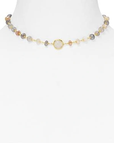 Shop Ela Rae Libi Beaded Choker Necklace, 12 In White/gold