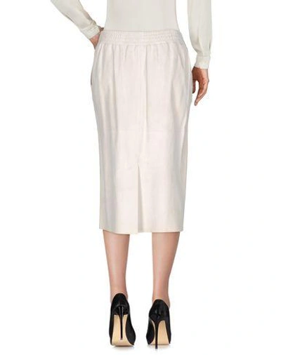 Shop Fabiana Filippi 3/4 Length Skirt In Light Grey