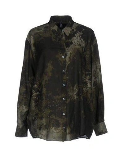 Shop High Floral Shirts & Blouses In Military Green