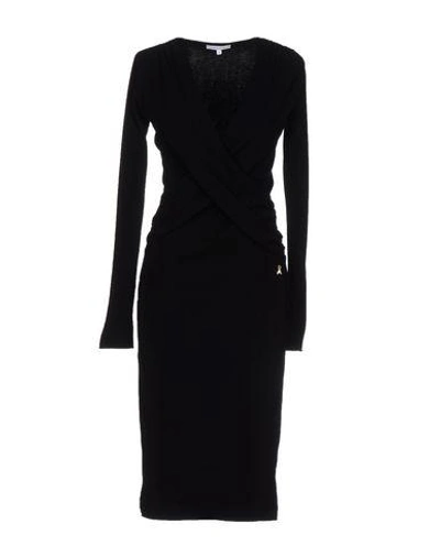 Shop Patrizia Pepe Knee-length Dresses In Black