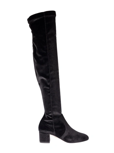 Shop Aquazzura Essence 50 Boots In Black