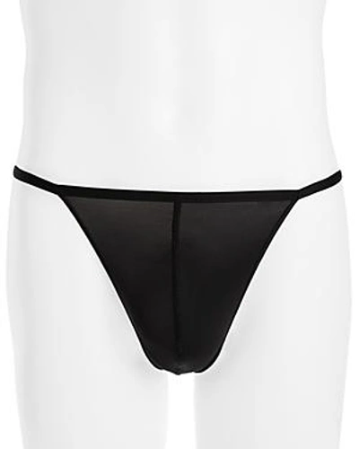 Shop Hom Plume G-string In Black