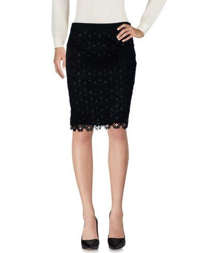 Shop Moschino Cheap And Chic Knee Length Skirts In Black