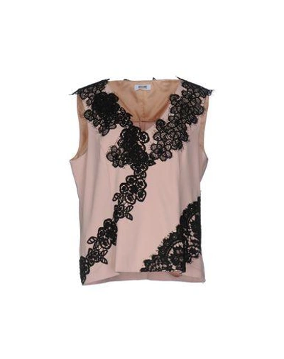 Shop Moschino Cheap And Chic Top In Skin Color