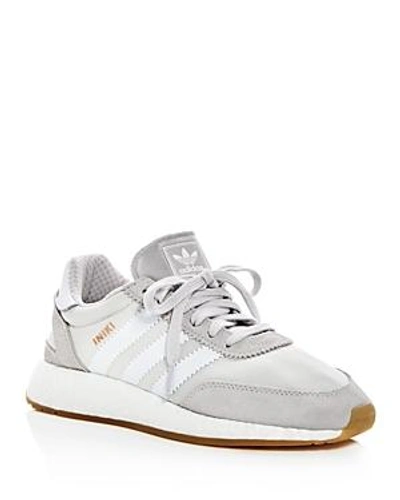 Shop Adidas Originals Women's Iniki Runner Lace Up Sneakers In Gray/white