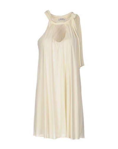 Shop Moschino Cheap And Chic Short Dresses In Ivory