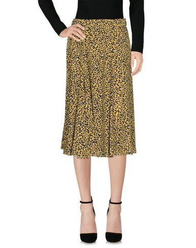 Shop P.a.r.o.s.h 3/4 Length Skirts In Yellow