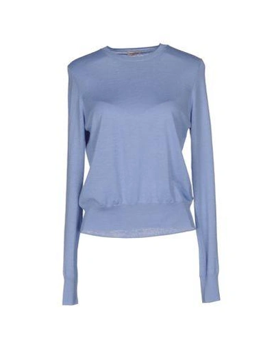 Shop P.a.r.o.s.h Sweaters In Pastel Blue