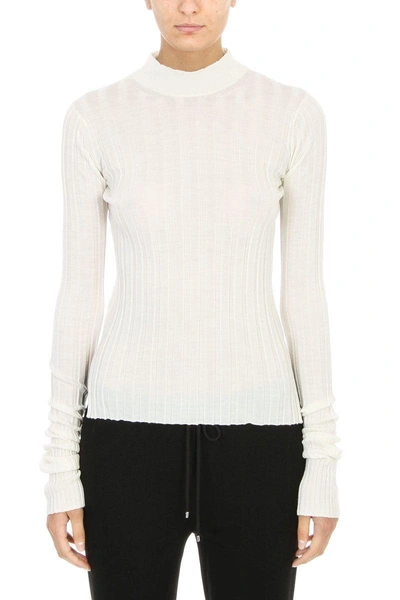 Shop Theory Wide Rib Mock Sweater In White