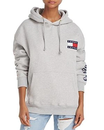 Shop Tommy Jeans '90s Hooded Sweatshirt In Gray Marl
