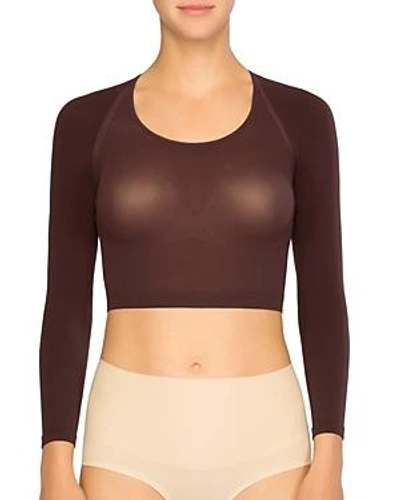 Shop Spanx Solid Arm Tights Layering Piece In Brandy Wine
