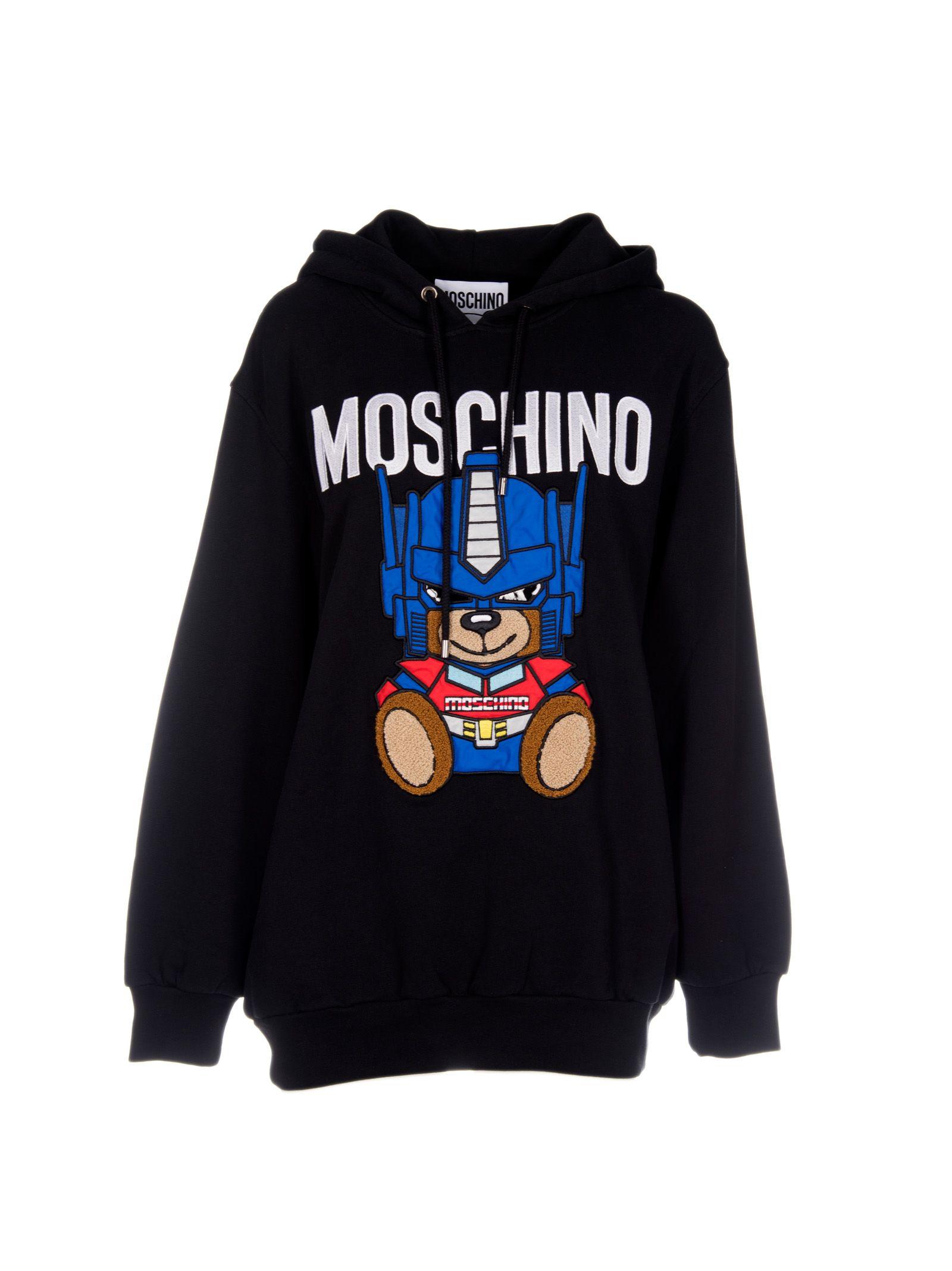 moschino transformer bear hoodie