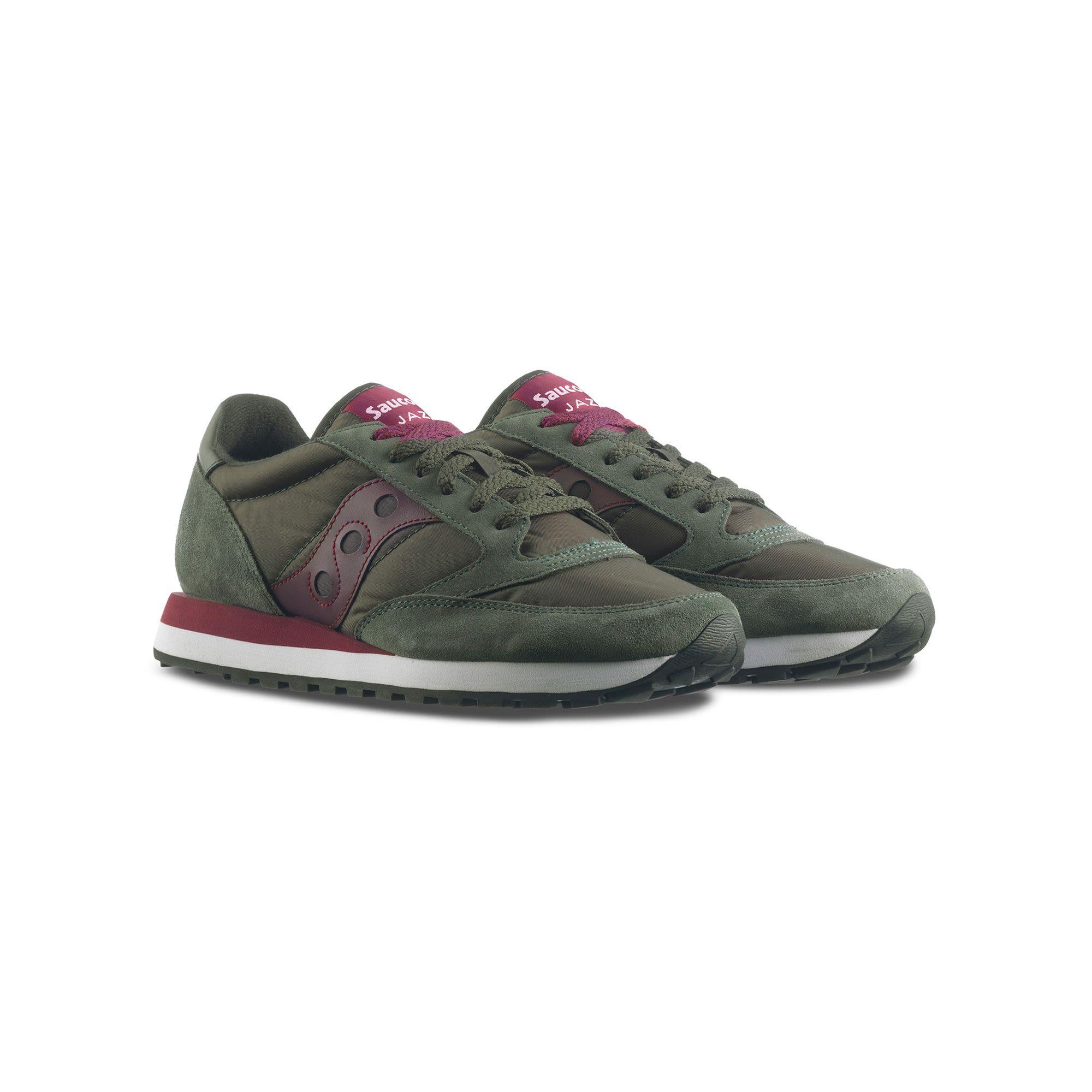 saucony jazz green burgundy