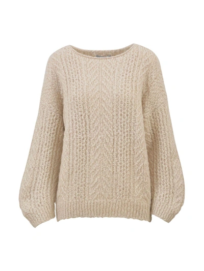 Shop Vince Cable-knit Pullover In Off White