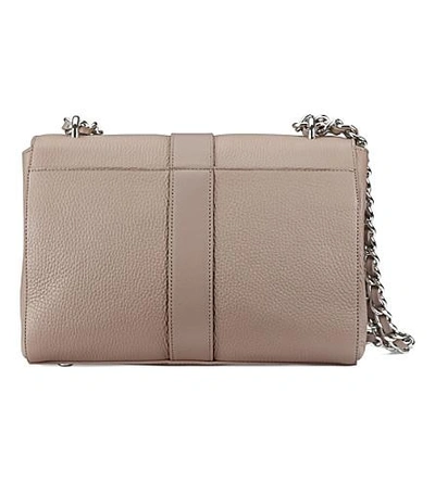 Shop Aspinal Of London Lottie Large Pebble Leather Bag In Taupe
