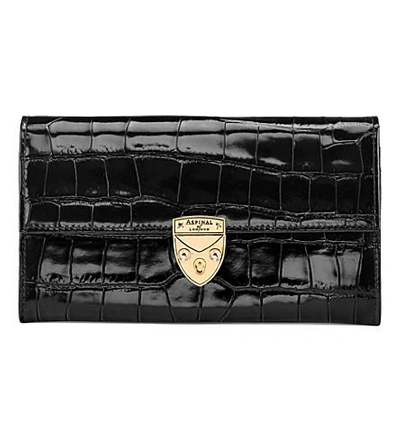 Shop Aspinal Of London Mayfair Leather Wallet In Black