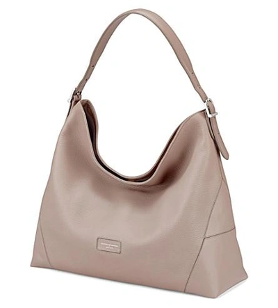 Aspinal Of London Hobo Pebbled Leather Shoulder Bag In Brown