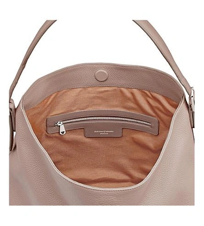 Aspinal Of London Hobo Pebbled Leather Shoulder Bag In Brown