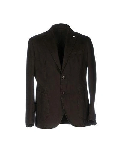 Shop L.b.m 1911 1911 Suit Jackets In Dark Brown