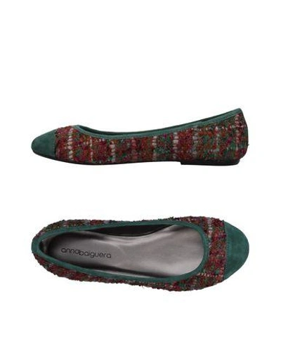 Shop Anna Baiguera Ballet Flats In Green