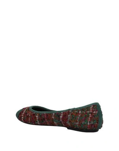 Shop Anna Baiguera Ballet Flats In Green