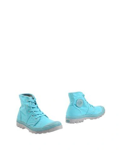 Shop Palladium Ankle Boots In Turquoise