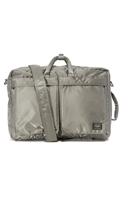 Shop Porter Tanker 3 Way Briefcase In Silver