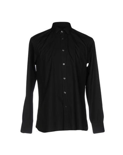 Shop Aquascutum Solid Color Shirt In Black